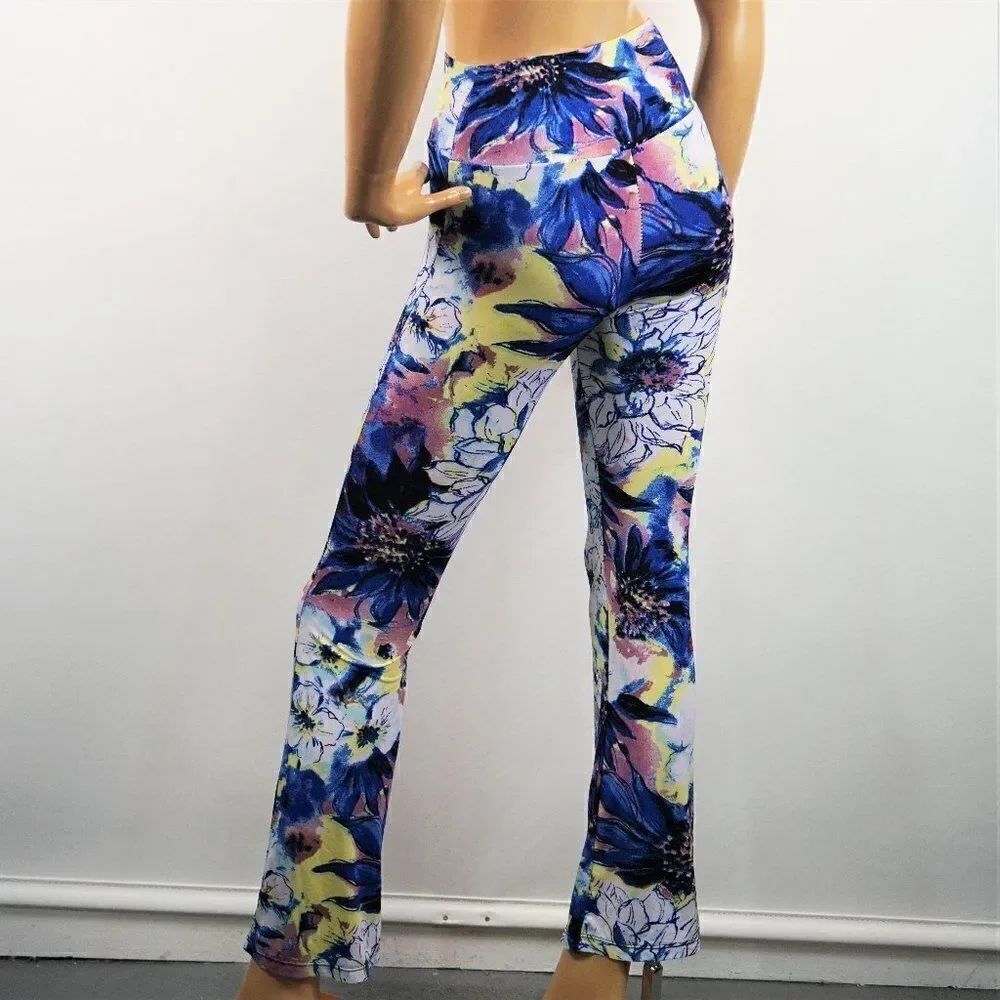 Indero Floral Print Joggers Yoga Running Athletic Lounge Pants Women Size Small